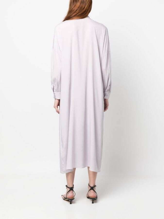 PAULA Midi-jurk met sjaaldetail Paars