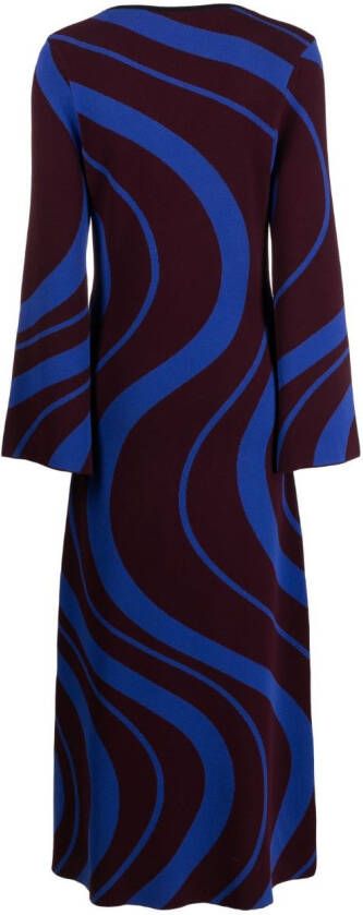 PAULA Maxi-jurk met jacquard Rood