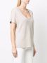 PAULA T-shirt met diepe V-hals Beige - Thumbnail 3