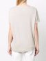 PAULA T-shirt met diepe V-hals Beige - Thumbnail 4