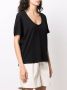 PAULA T-shirt met U-hals Zwart - Thumbnail 3