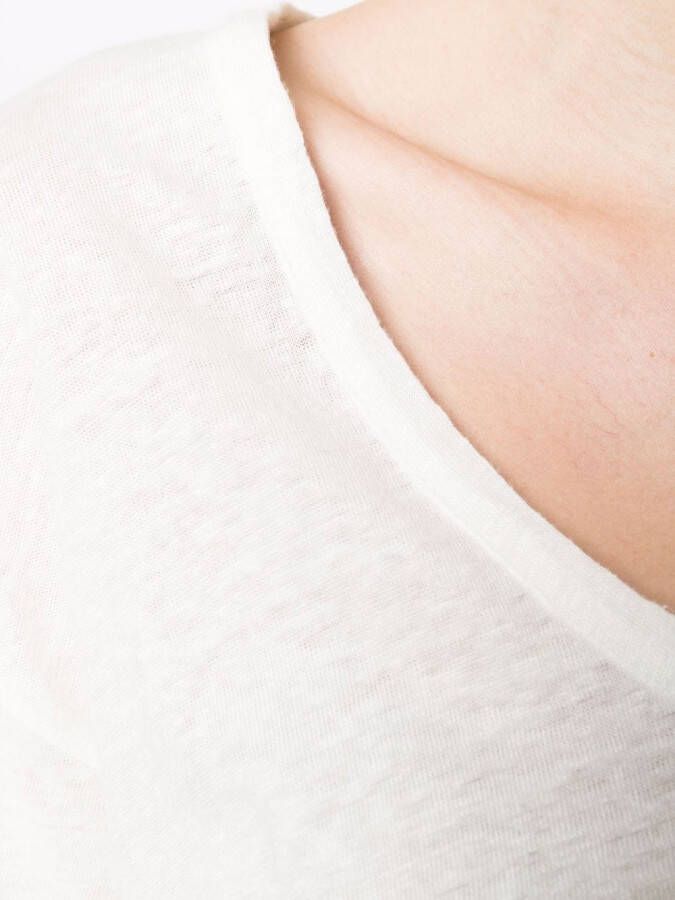 PAULA T-shirt met V-hals Wit