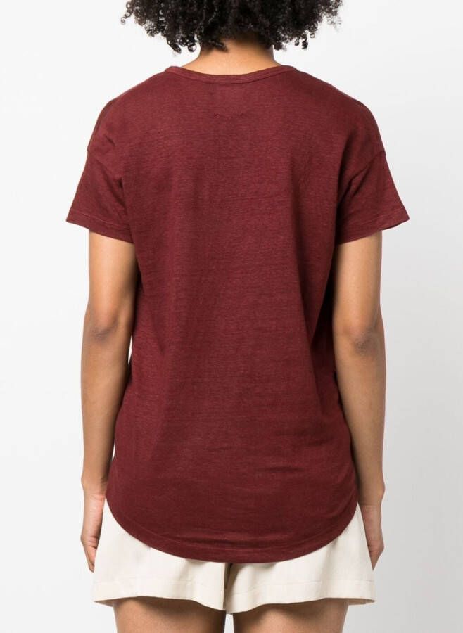 PAULA T-shirt met U-hals Bruin