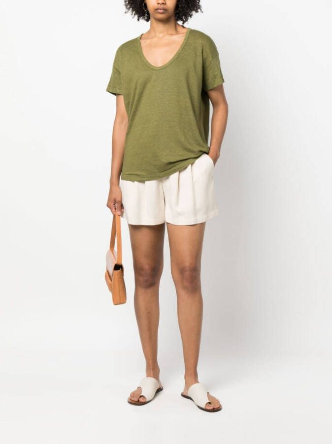 PAULA T-shirt met U-hals Groen
