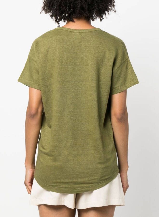 PAULA T-shirt met U-hals Groen