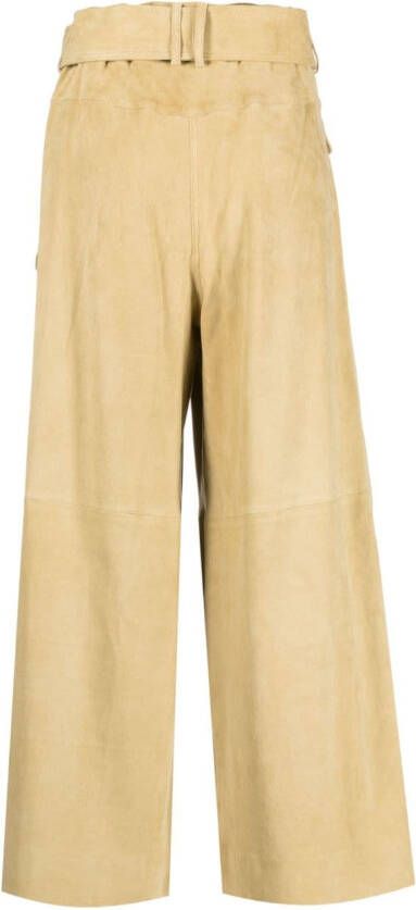 PAULA Broek met wijde pijpen Beige