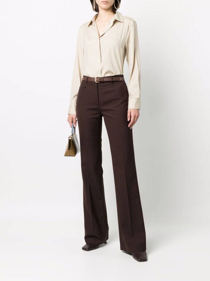 PAULA Zijden blouse Beige