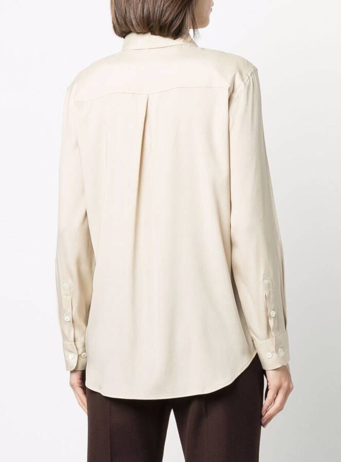 PAULA Zijden blouse Beige