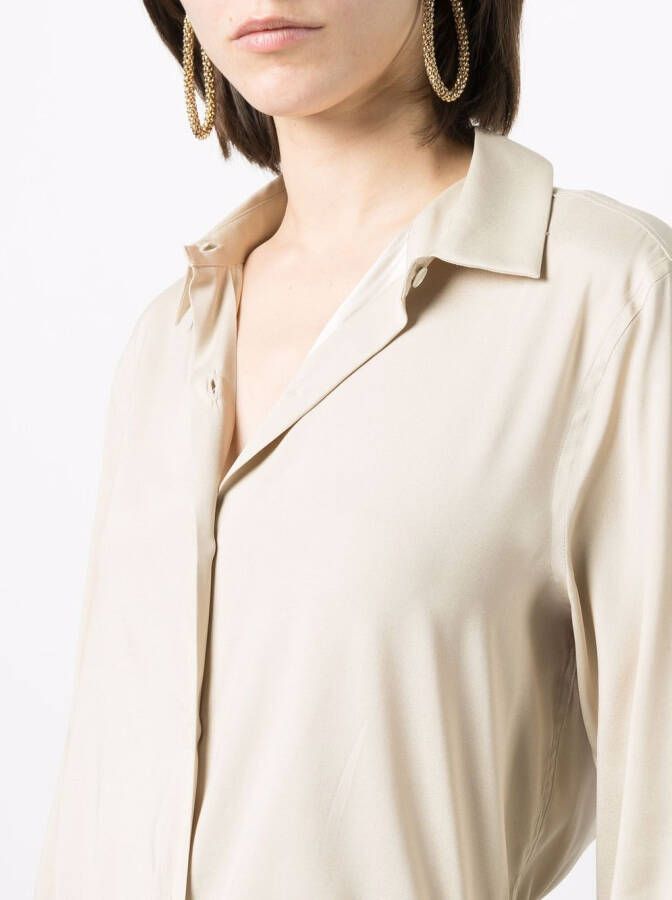 PAULA Zijden blouse Beige