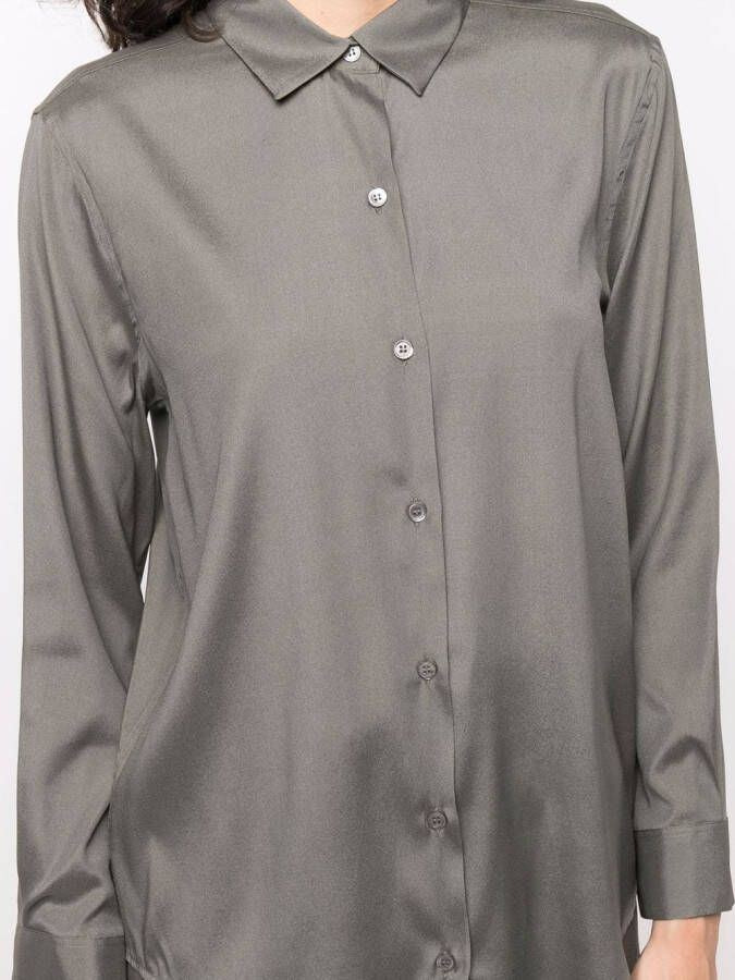 PAULA Zijden blouse Groen