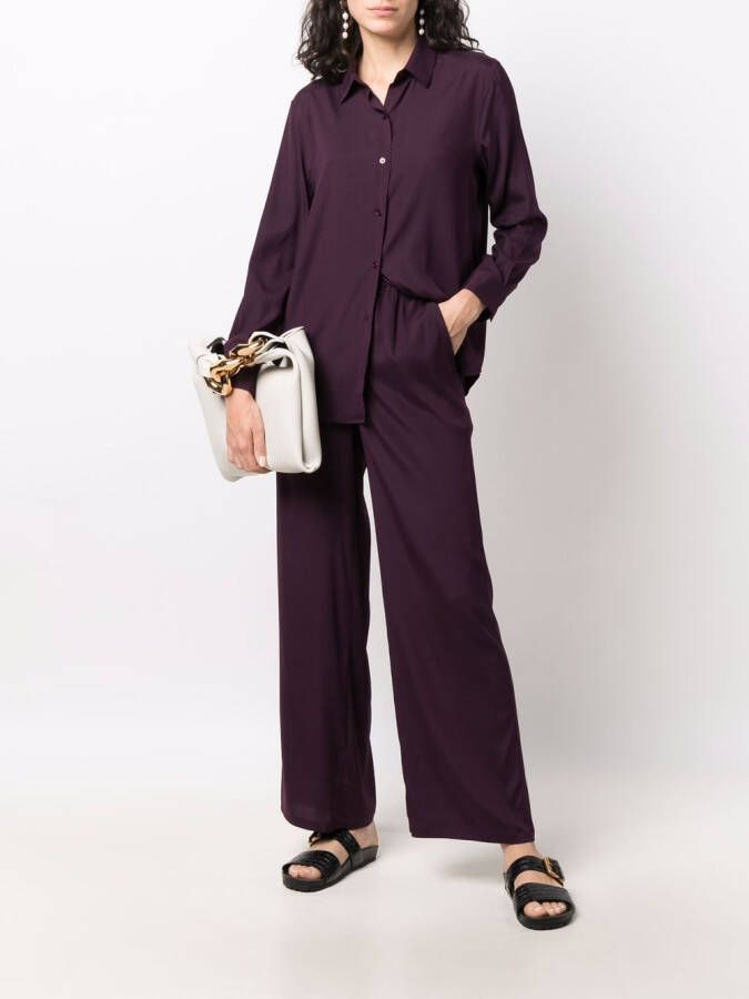 PAULA Zijden blouse Paars