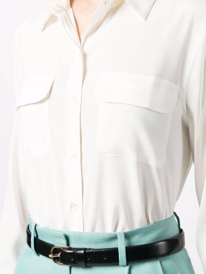 PAULA Zijden blouse Wit
