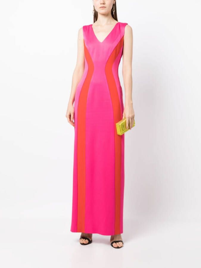 Paule Ka Maxi-jurk met colourblocking Roze