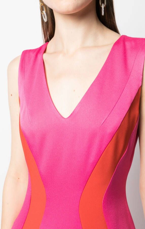 Paule Ka Maxi-jurk met colourblocking Roze