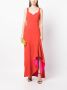 Paule Ka Maxi-jurk met contrasterende voering Oranje - Thumbnail 2