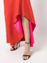Paule Ka Maxi-jurk met contrasterende voering Oranje - Thumbnail 5