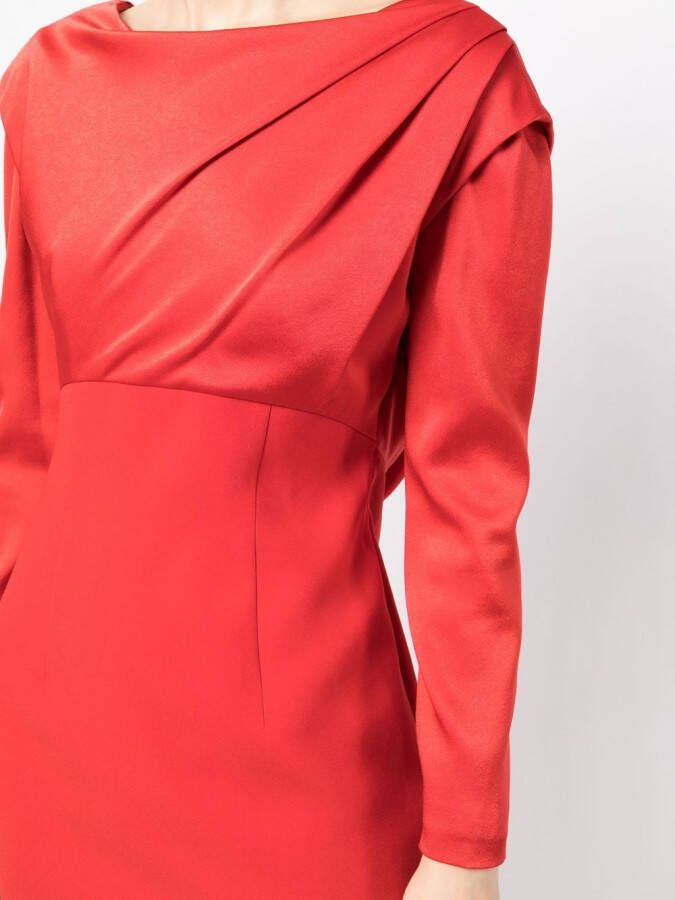 Paule Ka Midi-jurk met gedrapeerd detail Rood