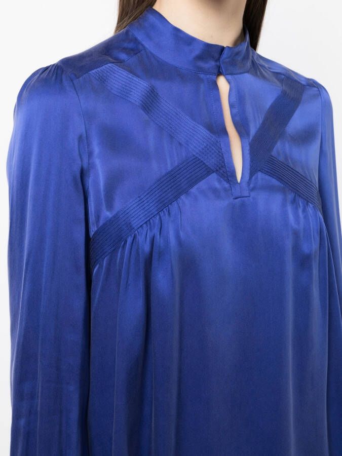 Paule Ka Zijden blouse Blauw
