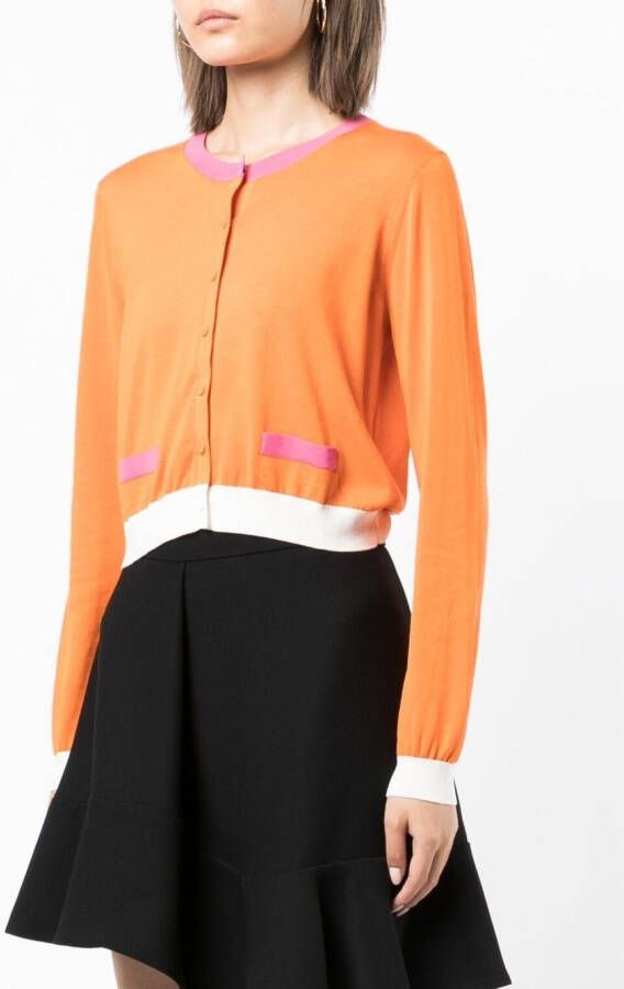Paule Ka Vest met colourblocking Oranje