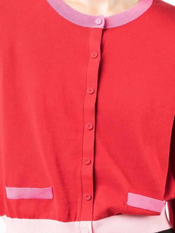 Paule Ka Vest met colourblocking Rood