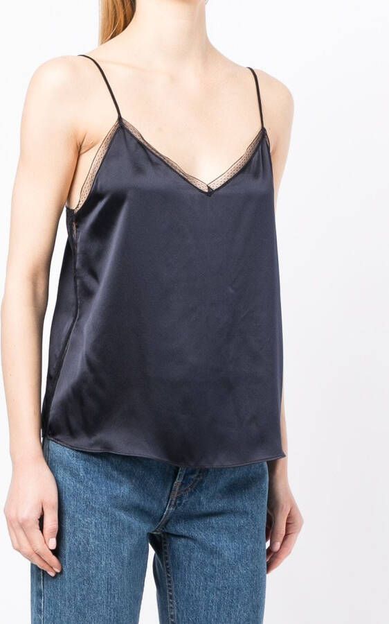 Paule Ka Zijden top Blauw