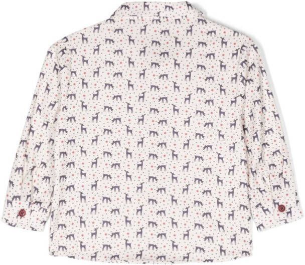 Paz Rodriguez Shirt met grafische print Beige