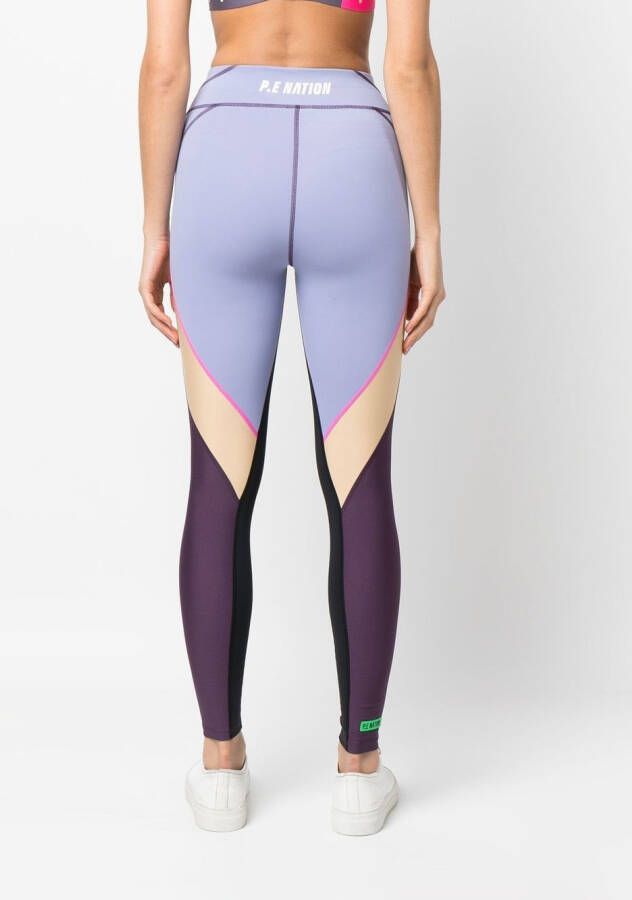 P.E Nation Legging met colourblocking Paars