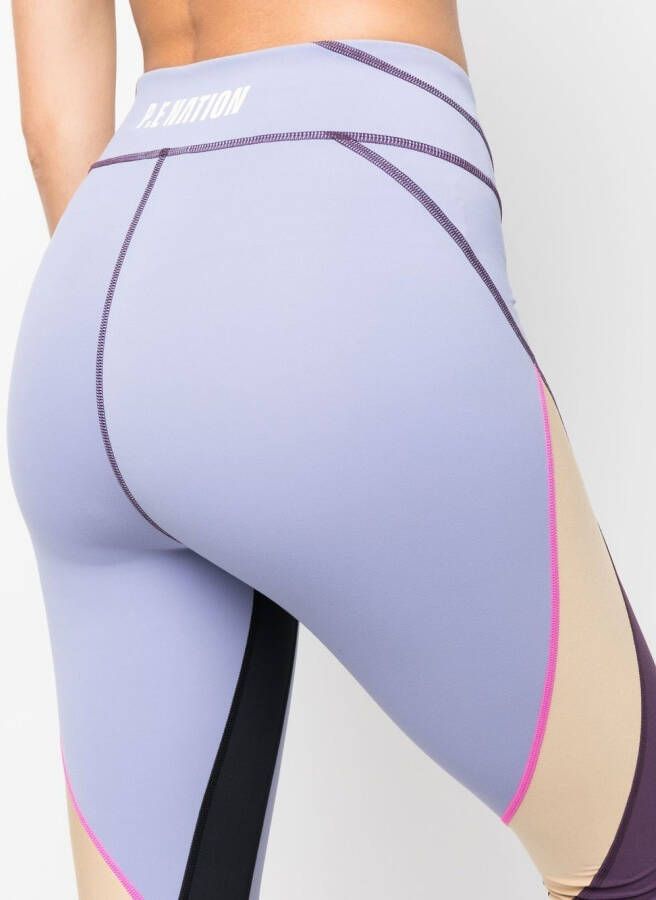 P.E Nation Legging met colourblocking Paars