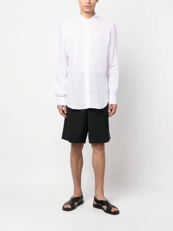 PENINSULA SWIMWEAR Overhemd met bandkraag Wit