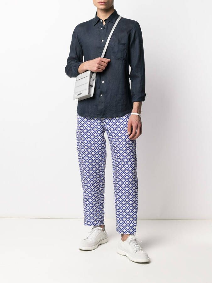 PENINSULA SWIMWEAR Overhemd met gekreukt effect Blauw