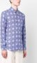 PENINSULA SWIMWEAR Overhemd met geometrische print Blauw - Thumbnail 3
