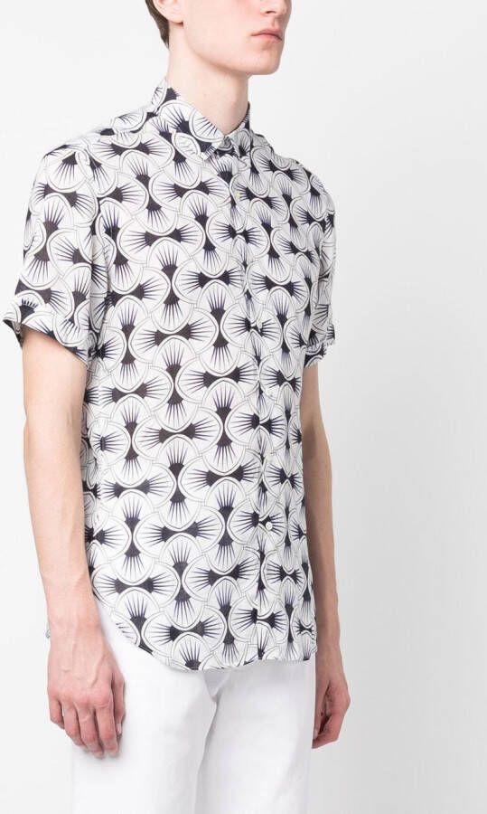 PENINSULA SWIMWEAR Overhemd met geometrische print Wit