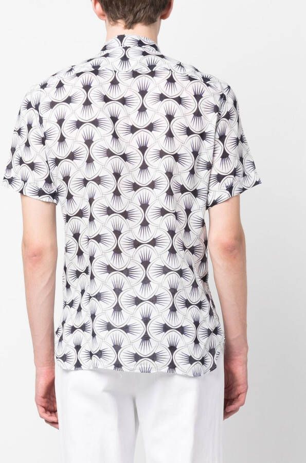 PENINSULA SWIMWEAR Overhemd met geometrische print Wit
