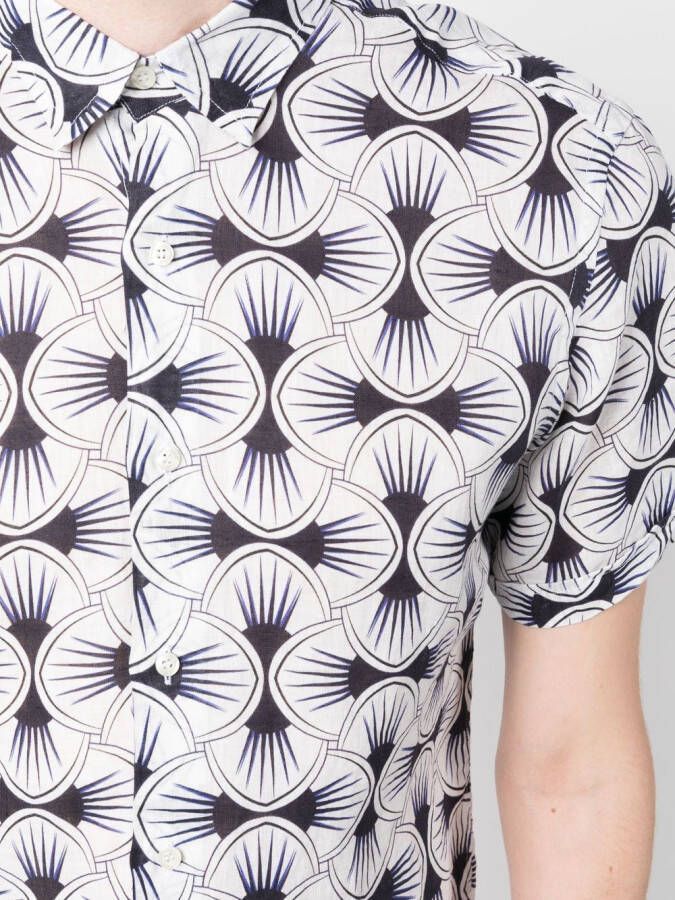 PENINSULA SWIMWEAR Overhemd met geometrische print Wit