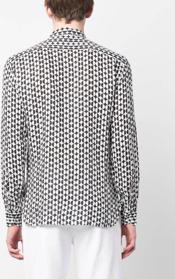 PENINSULA SWIMWEAR Overhemd met geometrische print Zwart