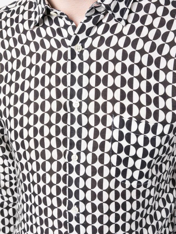 PENINSULA SWIMWEAR Overhemd met geometrische print Zwart