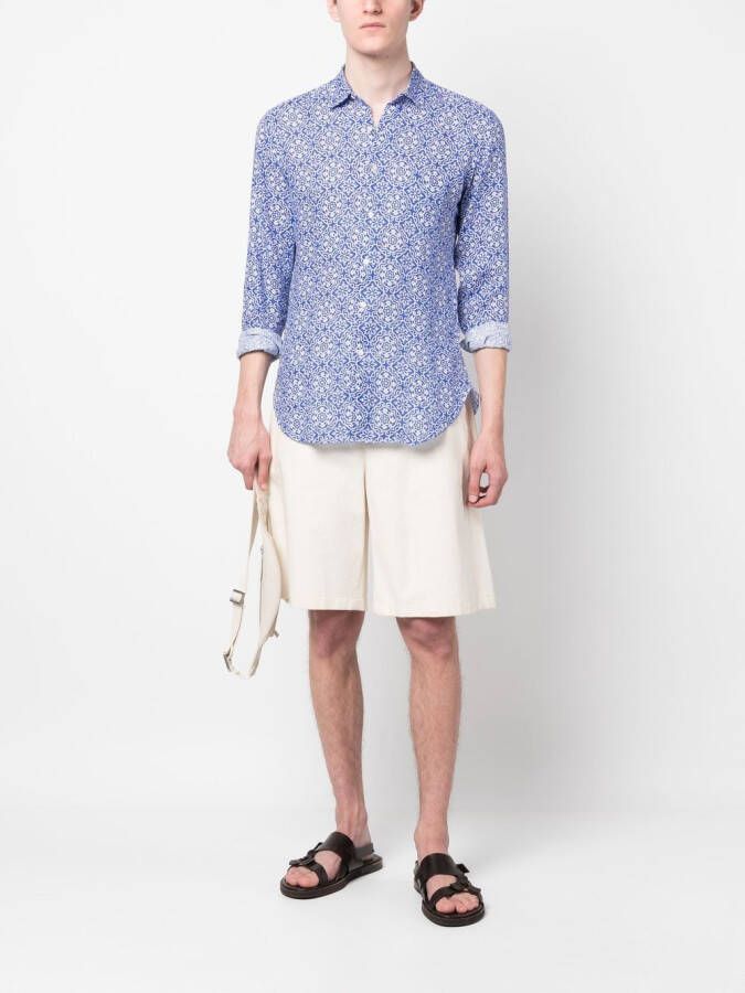 PENINSULA SWIMWEAR Overhemd met grafische print Blauw
