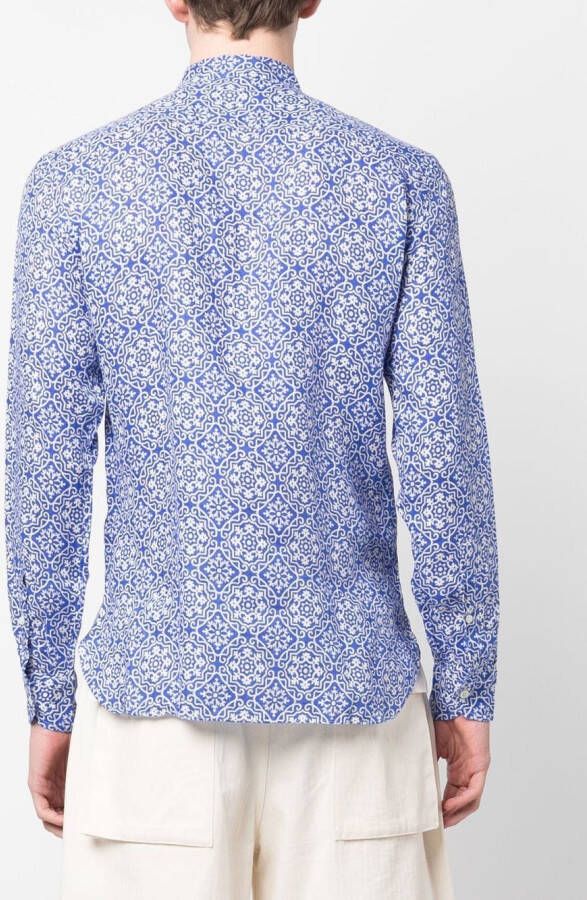PENINSULA SWIMWEAR Overhemd met grafische print Blauw