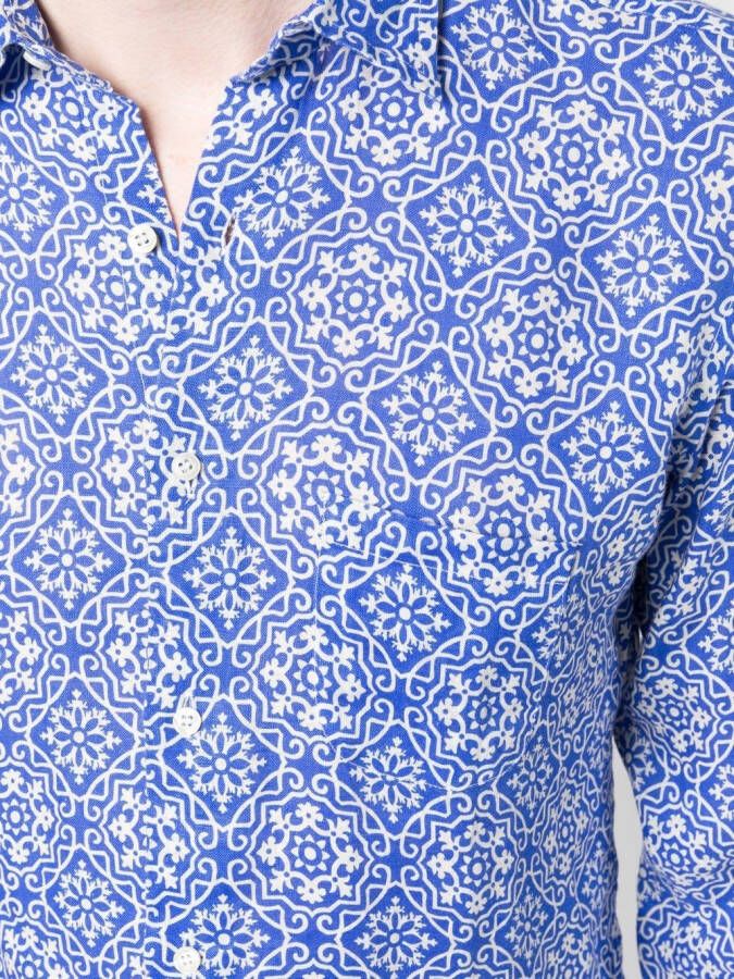 PENINSULA SWIMWEAR Overhemd met grafische print Blauw