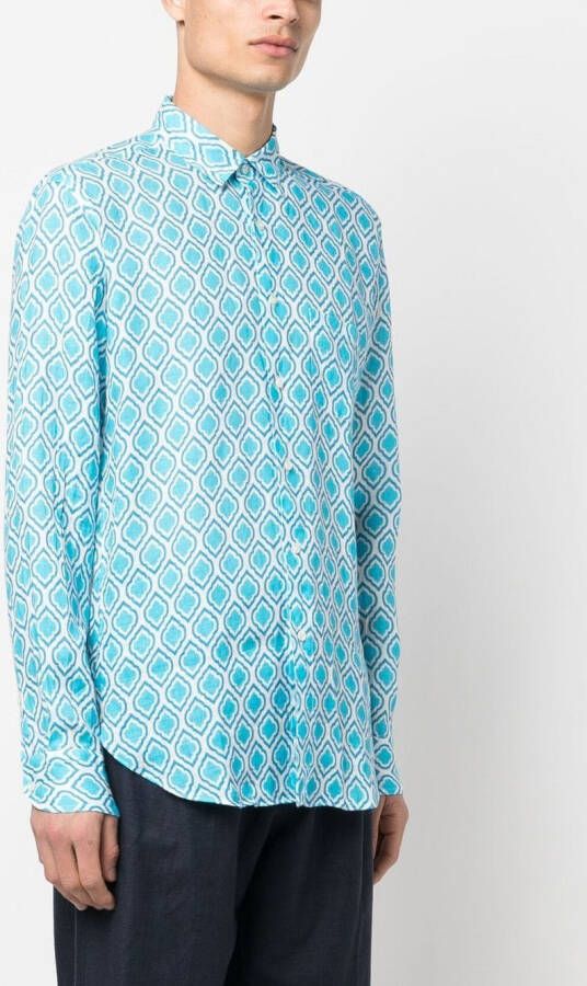 PENINSULA SWIMWEAR Overhemd met print Blauw