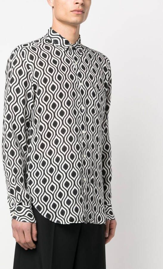 PENINSULA SWIMWEAR Overhemd met print Zwart