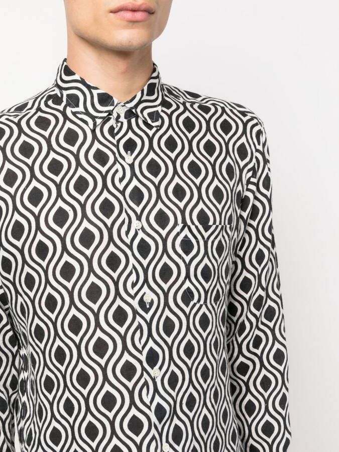 PENINSULA SWIMWEAR Overhemd met print Zwart
