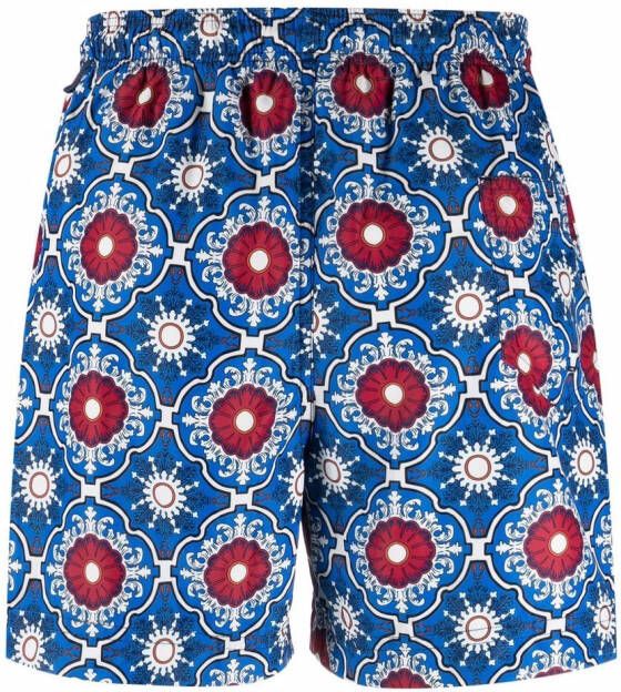 PENINSULA SWIMWEAR Zwembroek met geometrische print Blauw