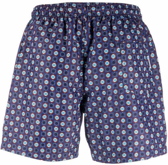 PENINSULA SWIMWEAR Zwembroek met geometrische print Blauw