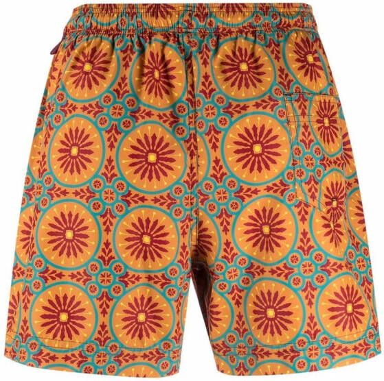 PENINSULA SWIMWEAR Zwembroek met geometrische print Oranje