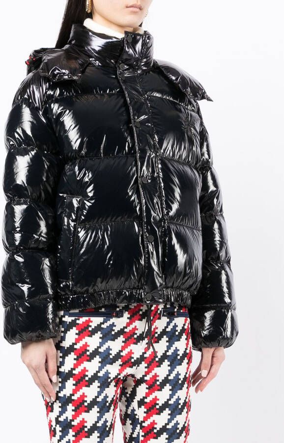 Perfect Moment Glanzend ski-jack Zwart