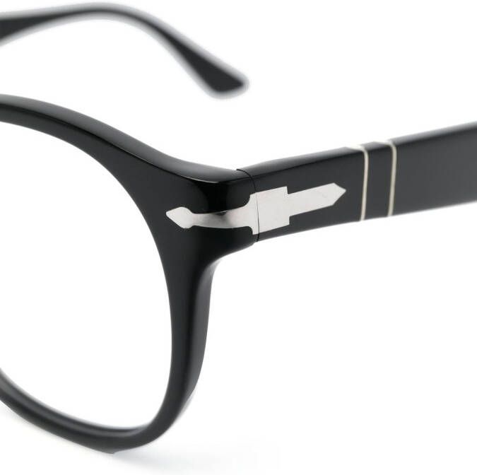 Persol Bril met rond montuur Zwart