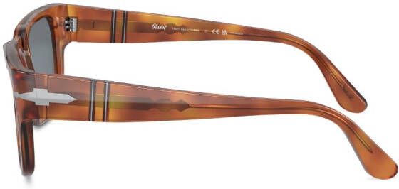 Persol Zonnebril met rechthoekig montuur Bruin