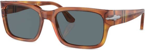 Persol Zonnebril met rechthoekig montuur Bruin
