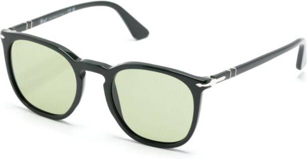 Persol Zonnebril met rechthoekig montuur Groen